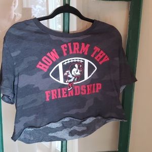 Pink M camo crop top Ohio State football